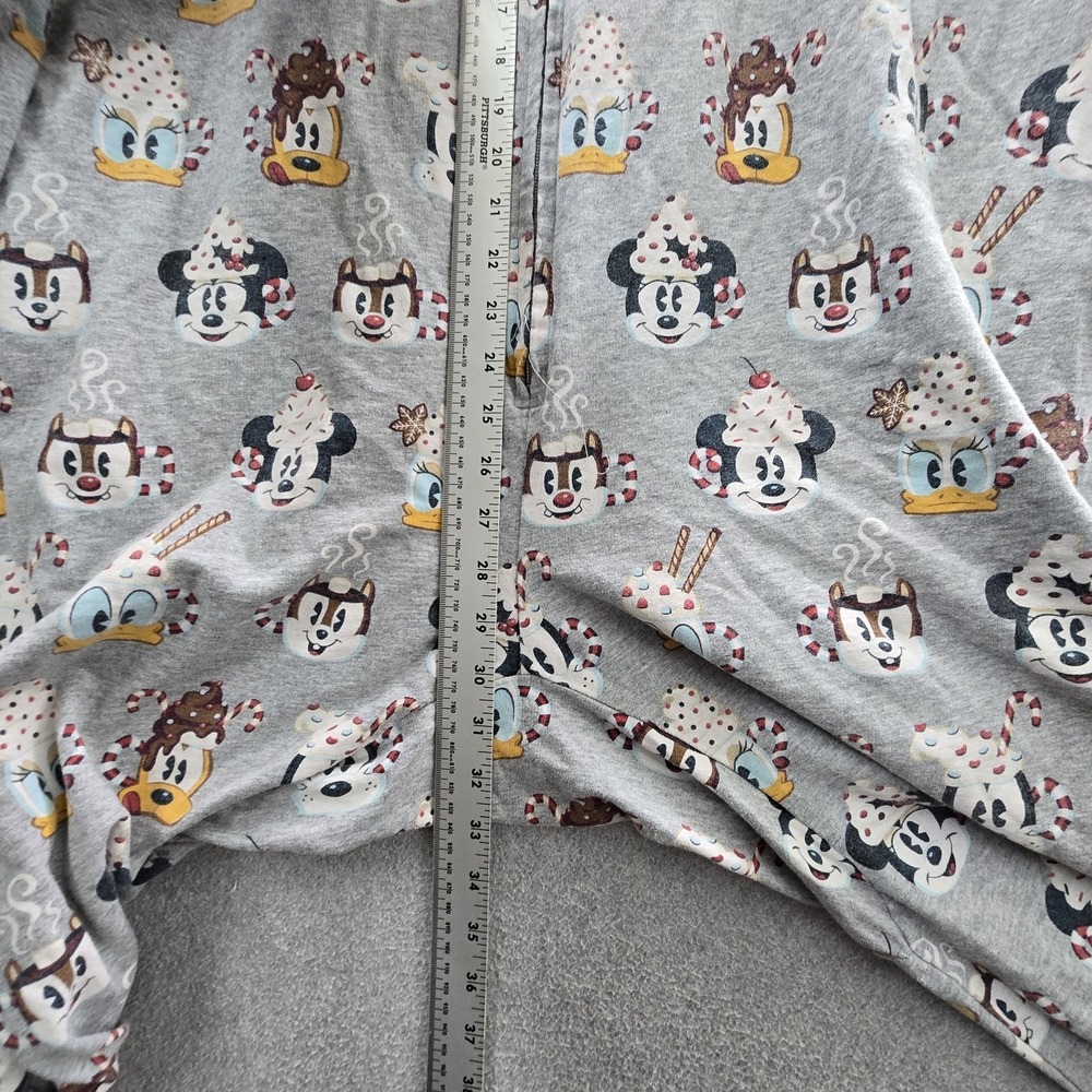 Disney Parks Men Sleepwear XL Gray One‎ Piece Pajamas Mickey Jumpsuit - Picture 9 of 15